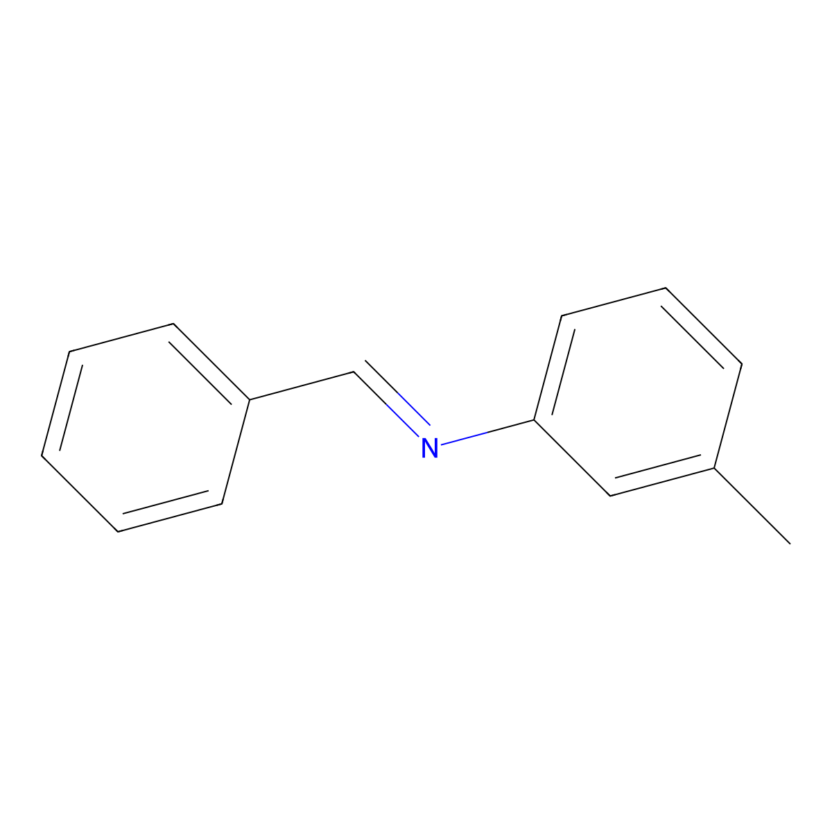 N-Benzylidene-m-toluidine molecular structure, CAS 5877-58-7