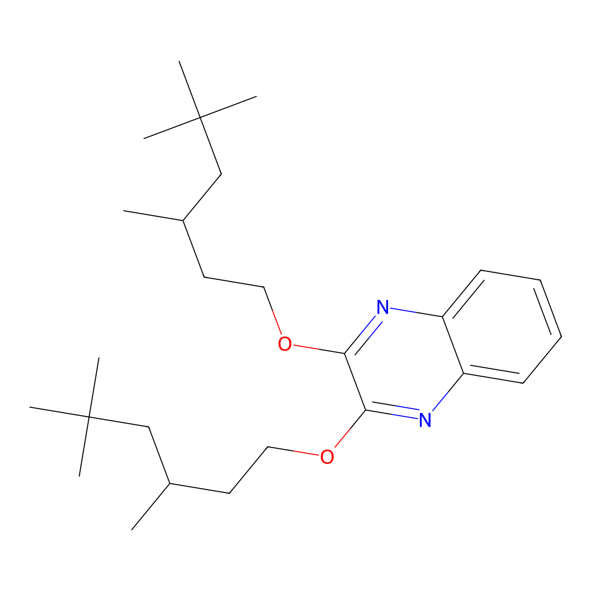 2,3-Bis[(3,5,5-trimethylhexyl)oxy]quinoxaline molecular structure, CAS 58772-22-8