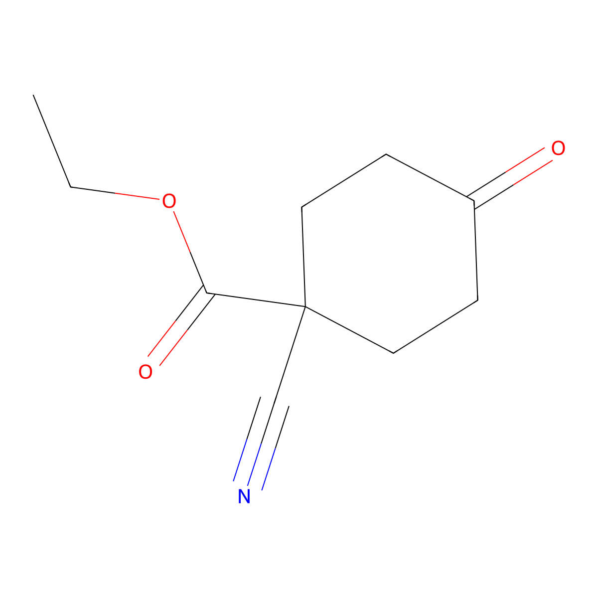 Ethyl 1-cyano-4-oxocyclohexane-1-carboxylate molecular structure, CAS 58774-04-2