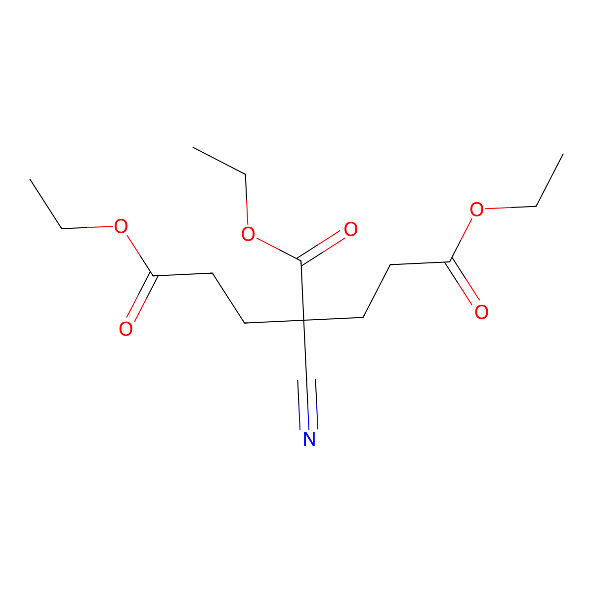 Triethyl 3-cyanopentane-1,3,5-tricarboxylate molecular structure, CAS 58774-06-4