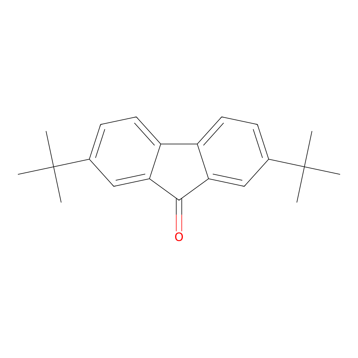 2,7-Di-tert-butyl-9H-fluorene-9-one molecular structure, CAS 58775-13-6