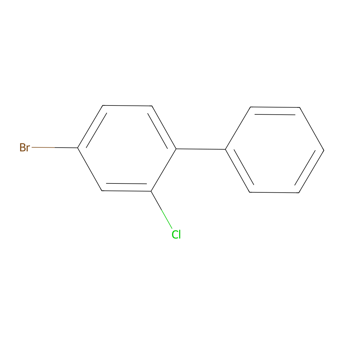 4-Bromo-2-chlorobiphenyl molecular structure, CAS 58775-86-3