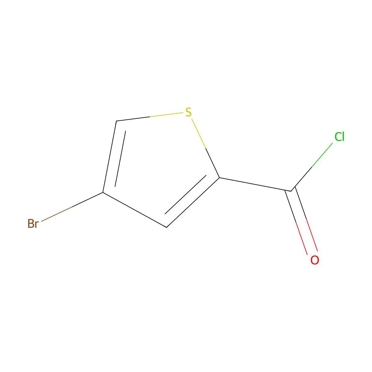 4-Bromo-2-Thiophenecarbonyl Chloride molecular structure, CAS 58777-65-4