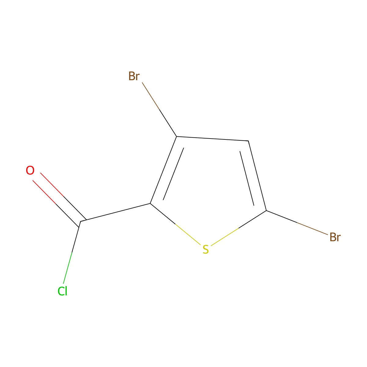 3,5-Dibromothiophene-2-carbonyl chloride molecular structure, CAS 58777-66-5