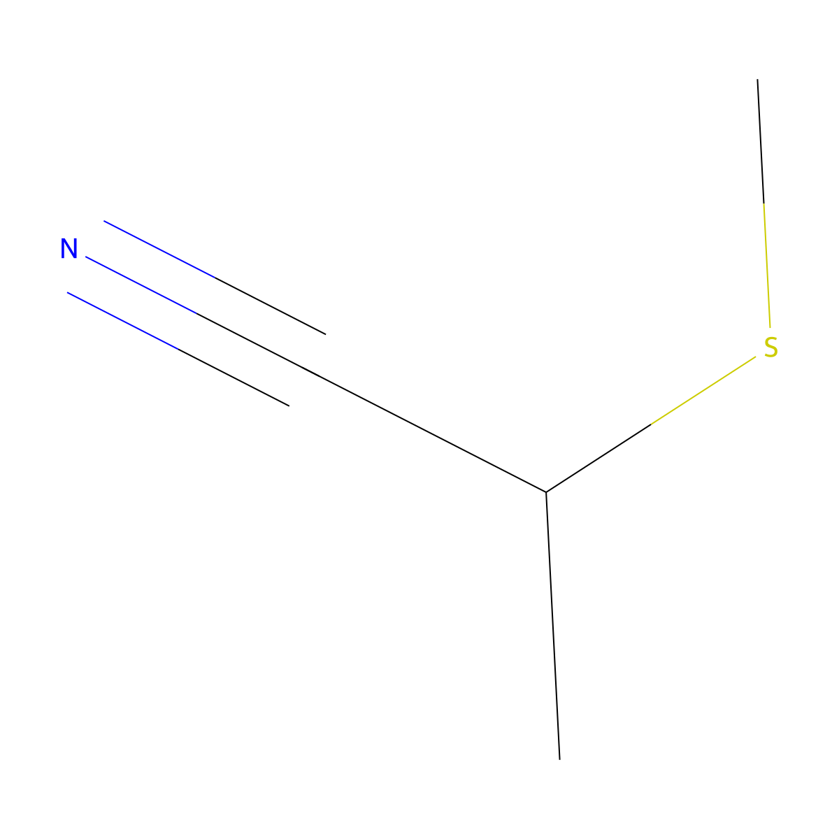 2-(Methylsulfanyl)propanenitrile molecular structure, CAS 58777-71-2