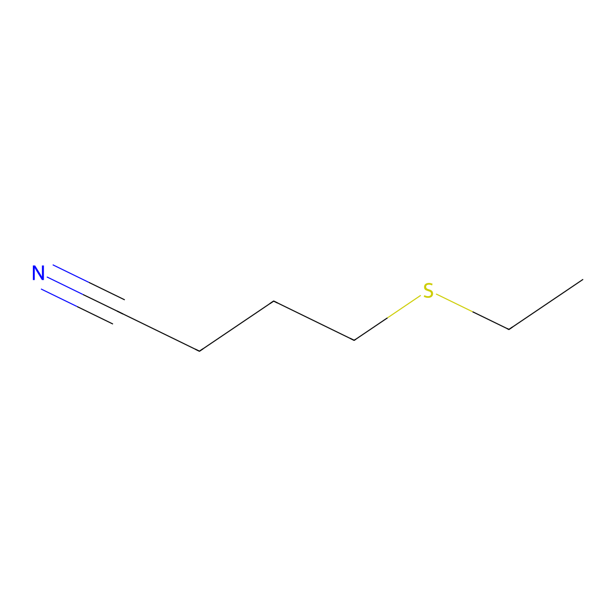 4-(Ethylsulfanyl)butanenitrile molecular structure, CAS 58777-73-4