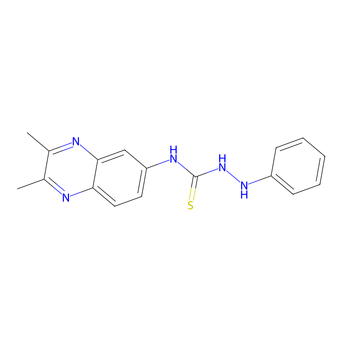 1-Anilino-3-(2,3-dimethylquinoxalin-6-yl)thiourea molecular structure, CAS 5878-47-7
