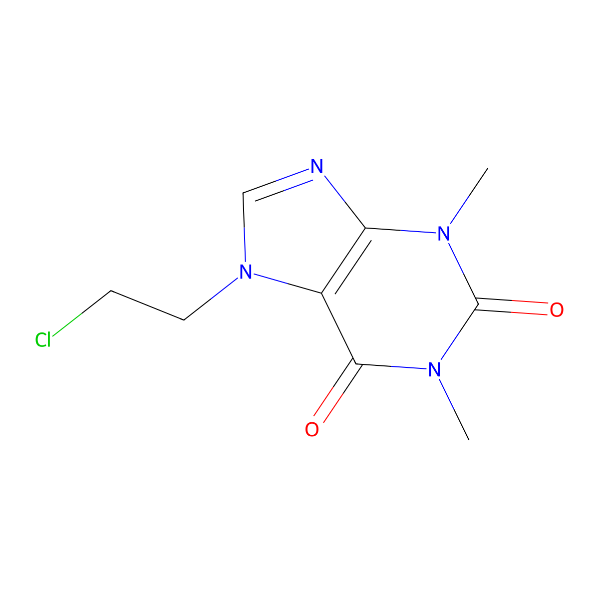 7-(2-Chloroethyl)theophylline molecular structure, CAS 5878-61-5