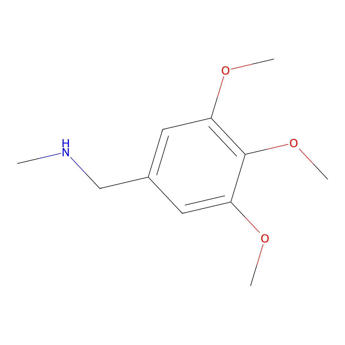 Methyl[(3,4,5-trimethoxyphenyl)methyl]amine molecular structure, CAS 58780-82-8