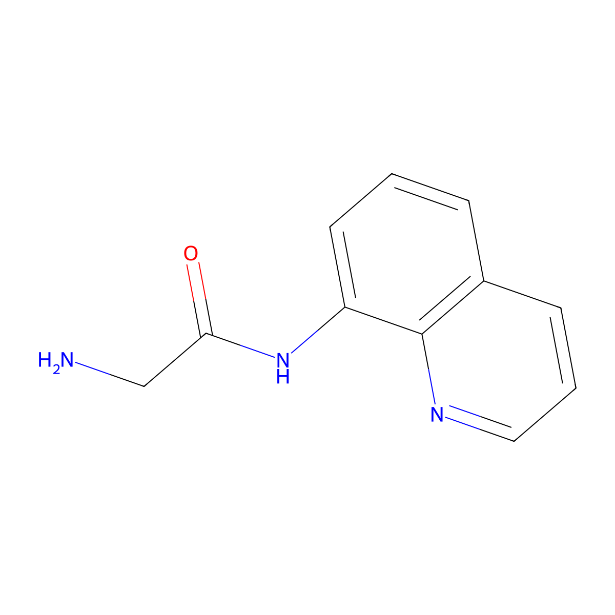 2-amino-N-(quinolin-8-yl)acetamide molecular structure, CAS 587832-36-8