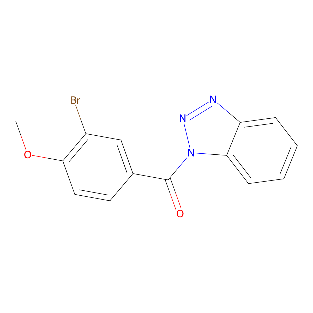 1-(3-bromo-4-methoxybenzoyl)-1H-1,2,3-benzotriazole molecular structure, CAS 587841-48-3