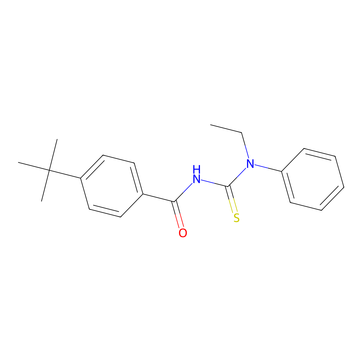 4-tert-butyl-N-[ethyl(phenyl)carbamothioyl]benzamide molecular structure, CAS 587842-08-8