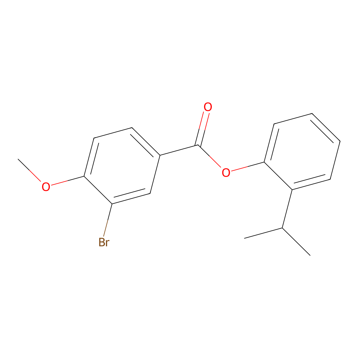 2-Isopropylphenyl 3-bromo-4-methoxybenzoate molecular structure, CAS 587842-28-2