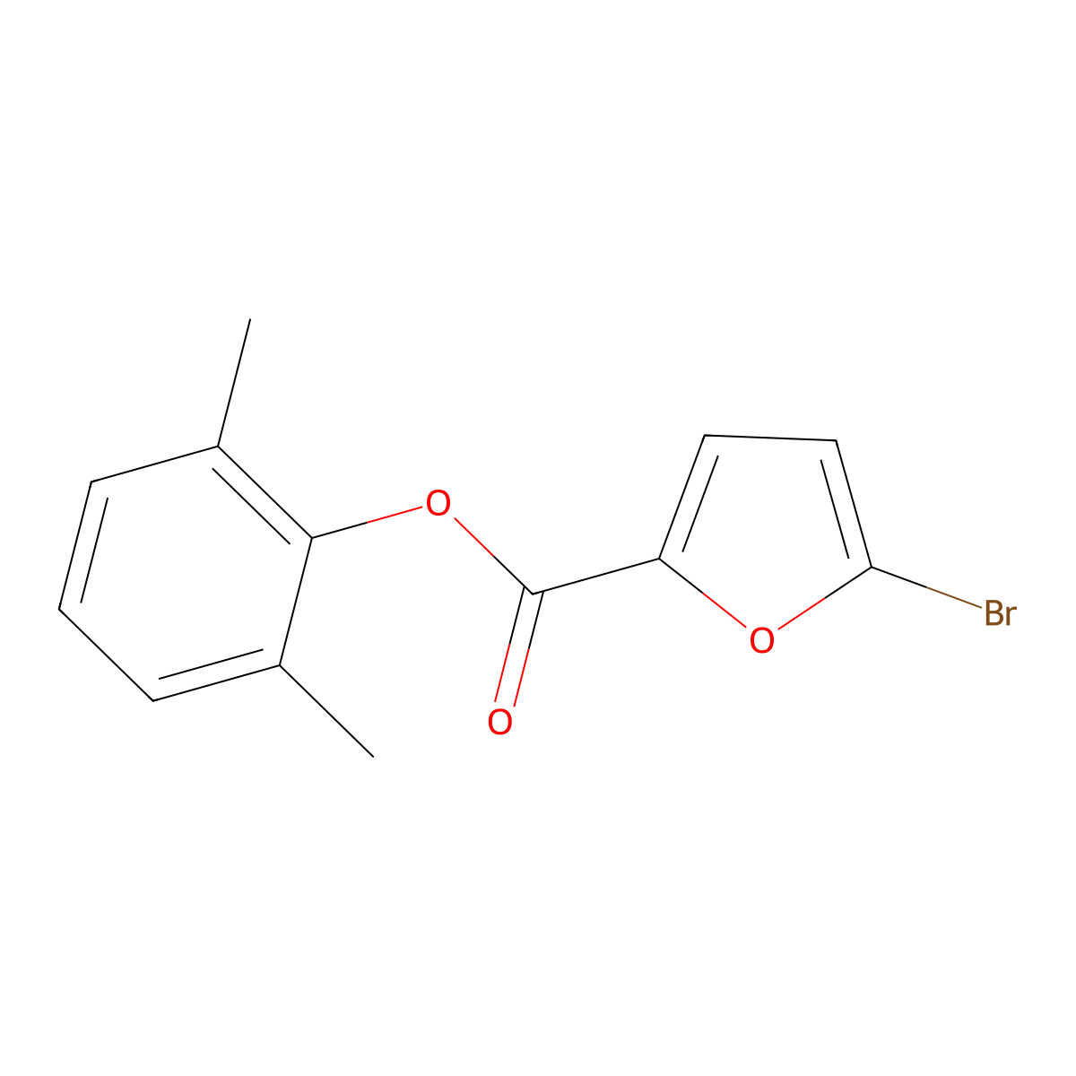 2,6-Dimethylphenyl 5-bromo-2-furoate molecular structure, CAS 587842-31-7
