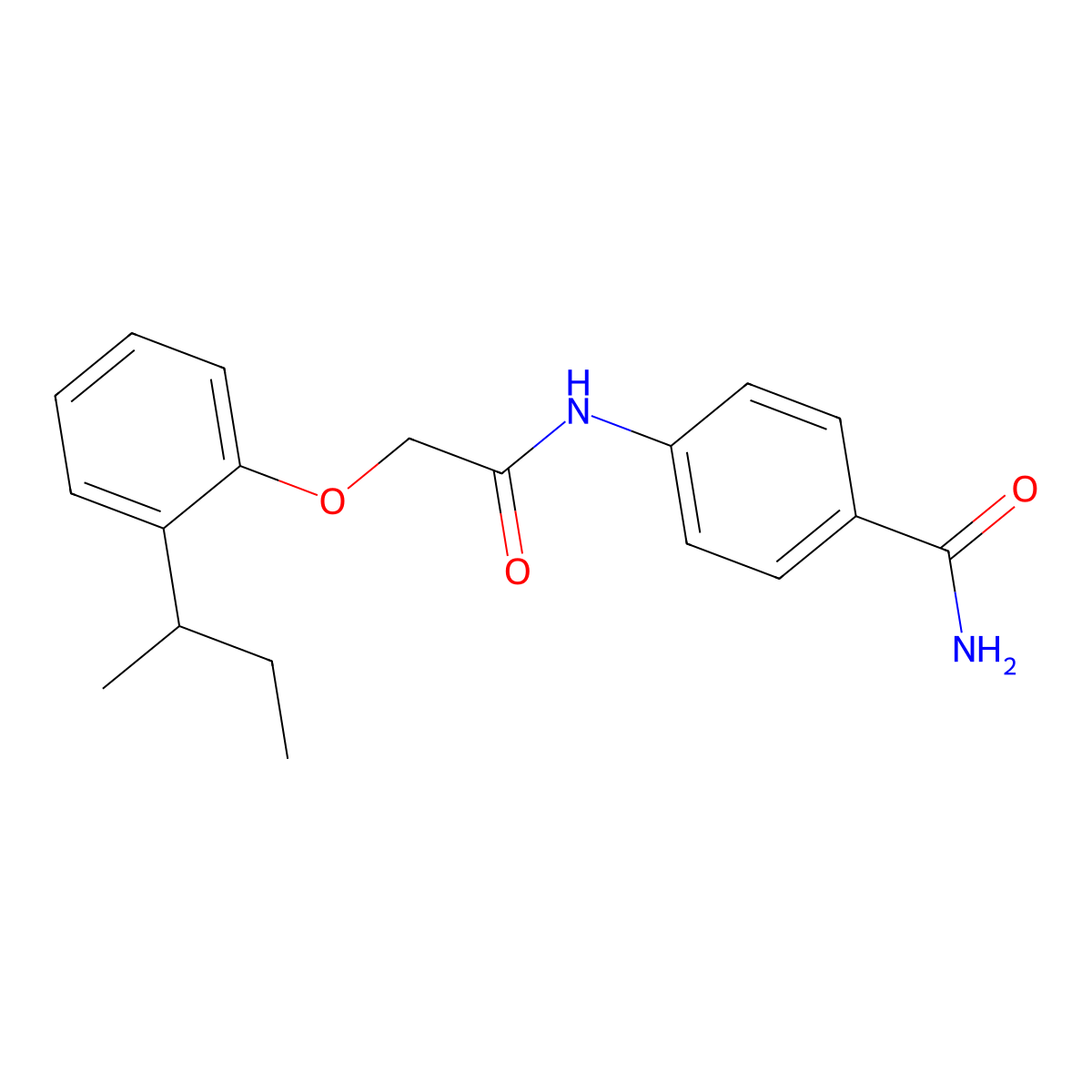 4-[[2-(2-Butan-2-ylphenoxy)acetyl]amino]benzamide molecular structure, CAS 587842-75-9