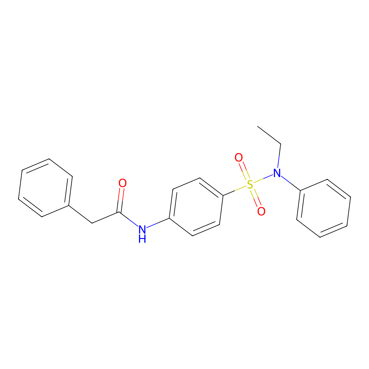 N-[4-[ethyl(phenyl)sulfamoyl]phenyl]-2-phenylacetamide molecular structure, CAS 587842-97-5