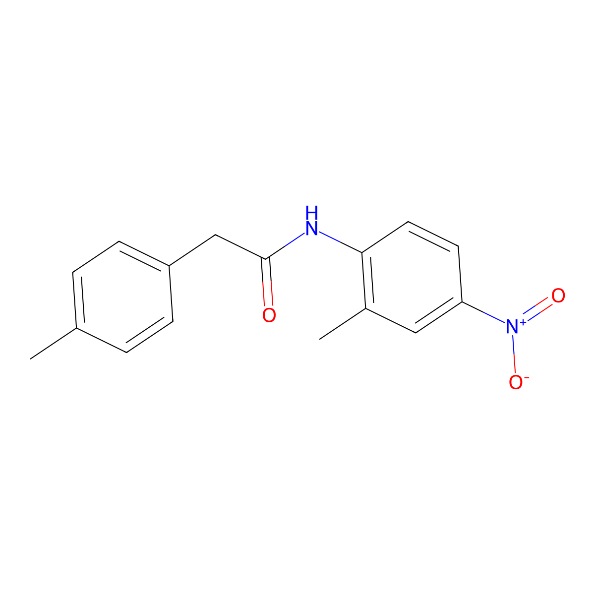 N-(2-methyl-4-nitrophenyl)-2-(4-methylphenyl)acetamide molecular structure, CAS 587843-71-8