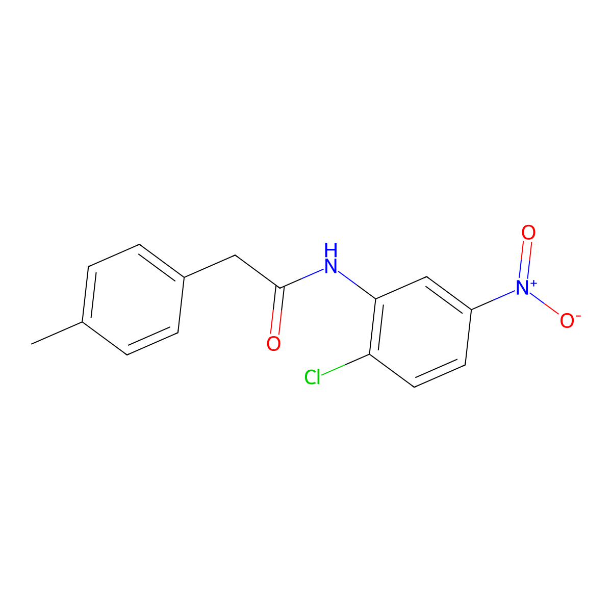 N-(2-chloro-5-nitrophenyl)-2-(4-methylphenyl)acetamide molecular structure, CAS 587843-74-1