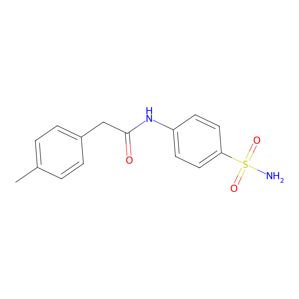2-(4-methylphenyl)-N-(4-sulfamoylphenyl)acetamide molecular structure, CAS 587843-80-9