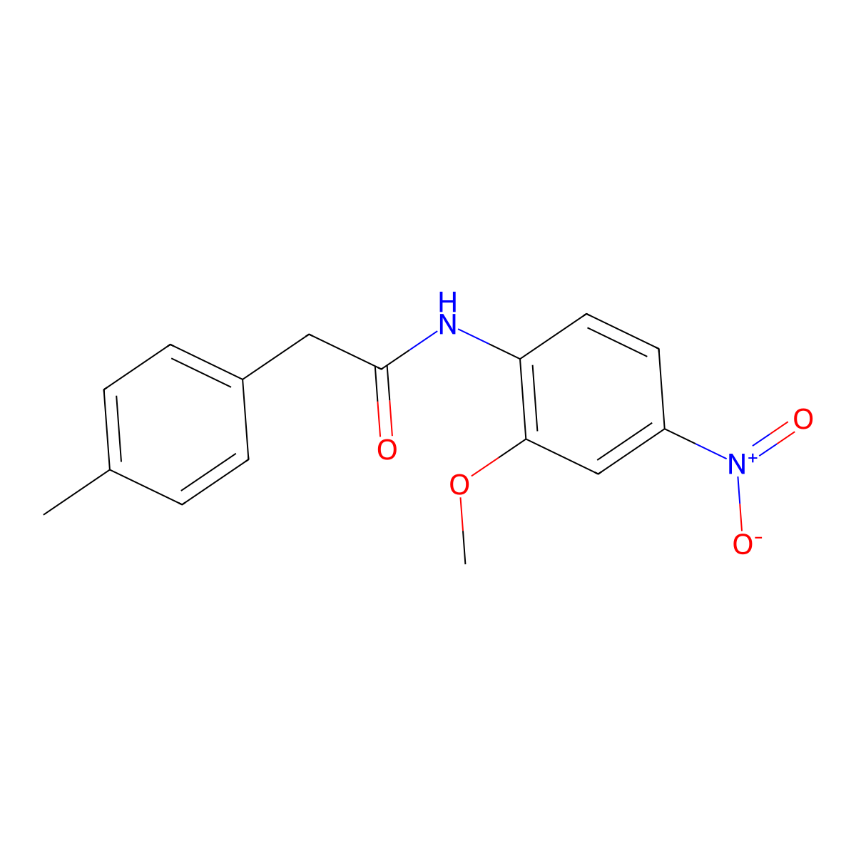 N-(2-methoxy-4-nitrophenyl)-2-(4-methylphenyl)acetamide molecular structure, CAS 587843-82-1