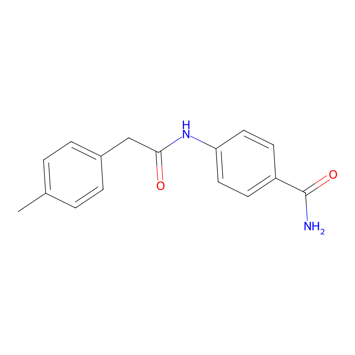 4-{[(4-Methylphenyl)acetyl]amino}benzamide molecular structure, CAS 587843-84-3