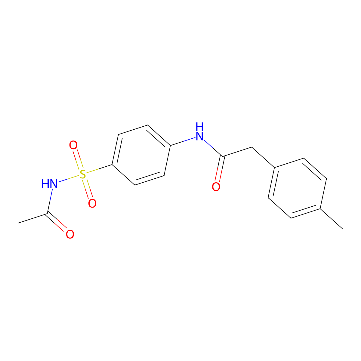 N-[4-(acetylsulfamoyl)phenyl]-2-(4-methylphenyl)acetamide molecular structure, CAS 587843-86-5