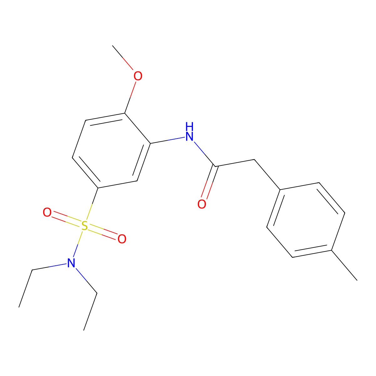 N-[5-(diethylsulfamoyl)-2-methoxyphenyl]-2-(4-methylphenyl)acetamide molecular structure, CAS 587844-03-9