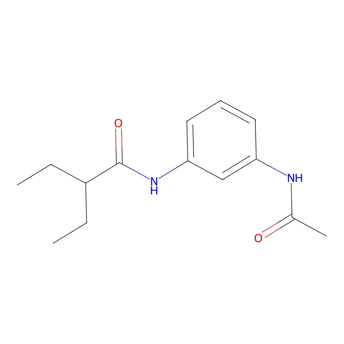 N-(3-acetamidophenyl)-2-ethylbutanamide molecular structure, CAS 587844-37-9