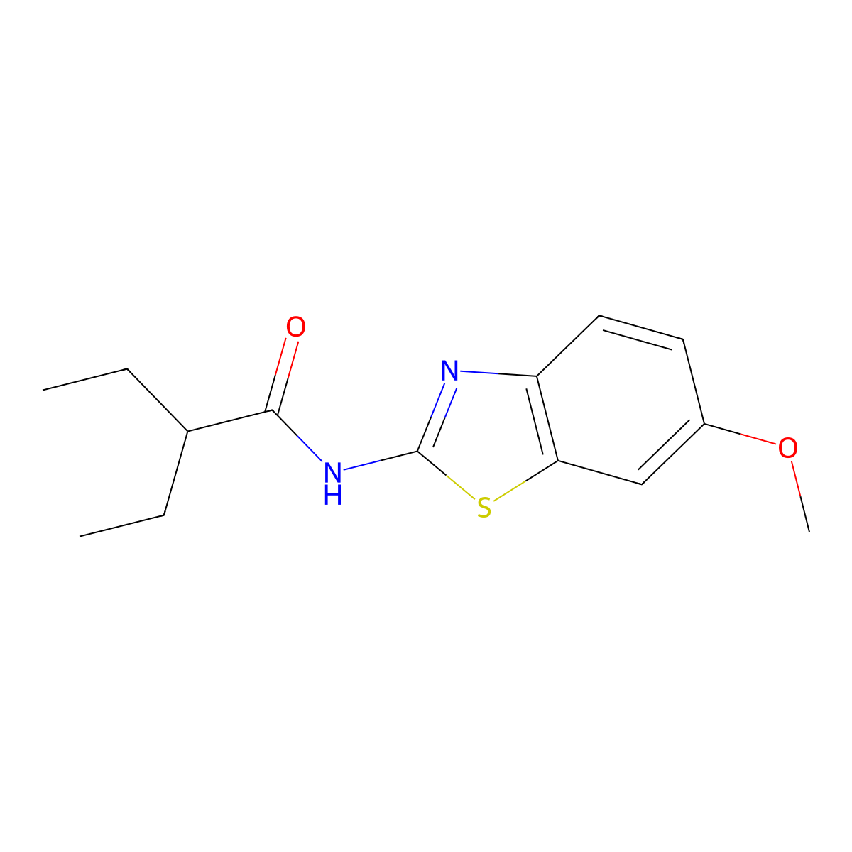 2-ethyl-N-(6-methoxy-1,3-benzothiazol-2-yl)butanamide molecular structure, CAS 587844-41-5