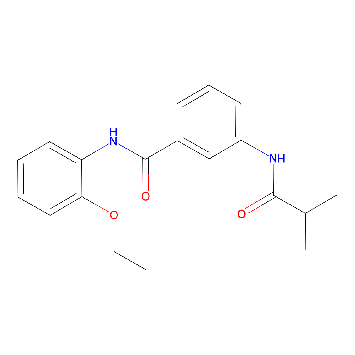 N-(2-ethoxyphenyl)-3-(isobutyrylamino)benzamide molecular structure, CAS 587846-10-4