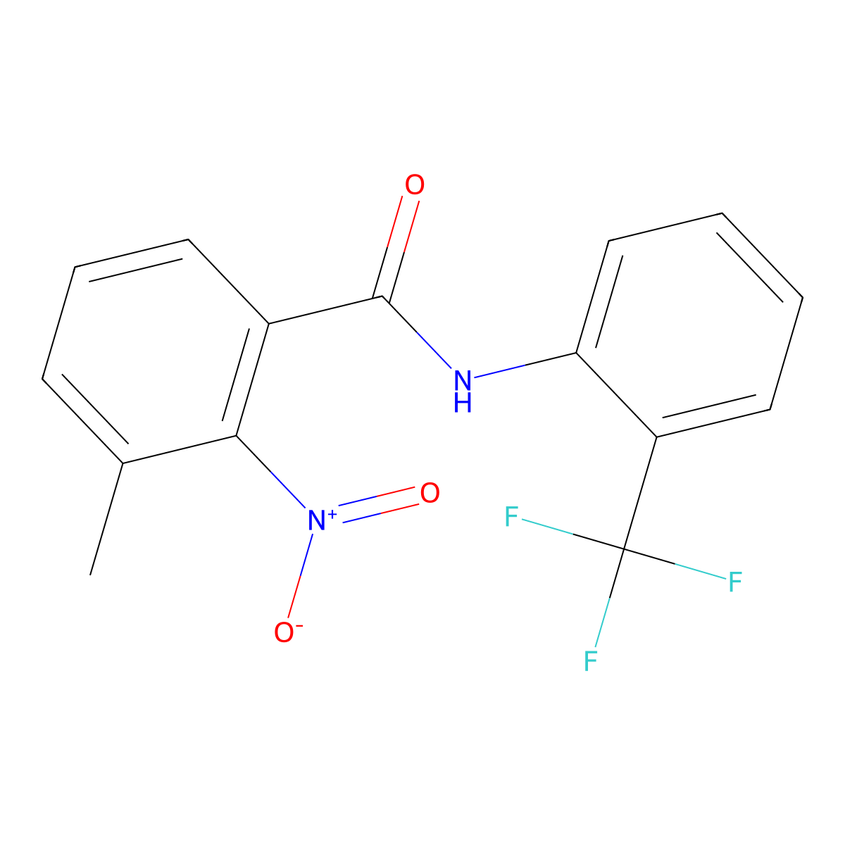 3-methyl-2-nitro-N-[2-(trifluoromethyl)phenyl]benzamide molecular structure, CAS 587846-35-3