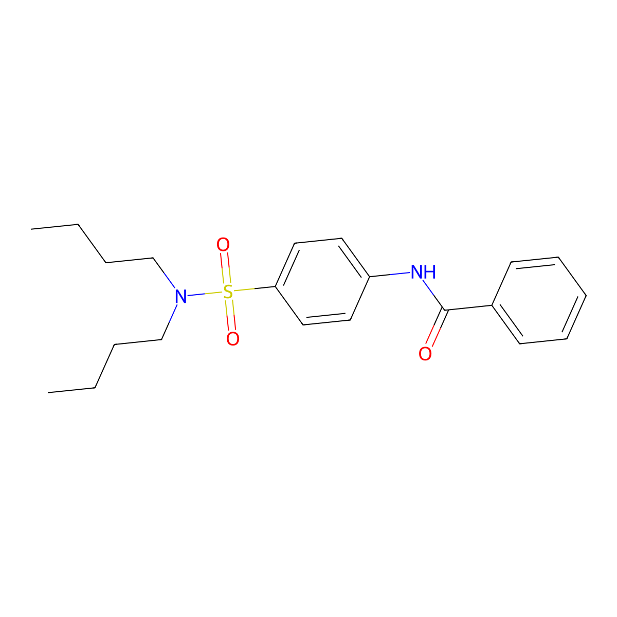 N-[4-(dibutylsulfamoyl)phenyl]benzamide molecular structure, CAS 587846-61-5