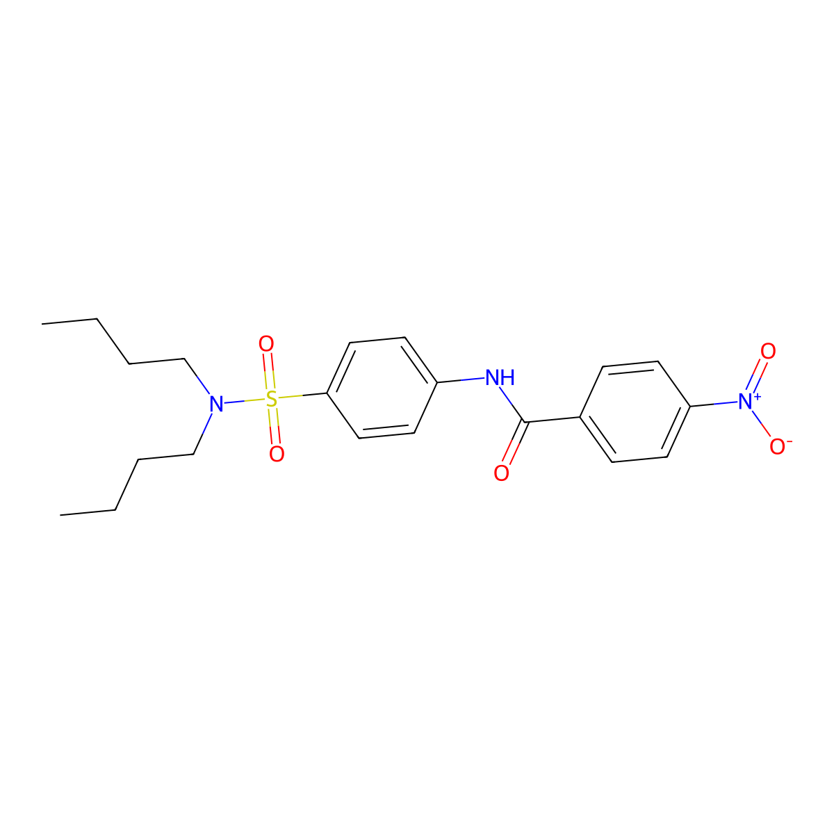 N-[4-(dibutylsulfamoyl)phenyl]-4-nitrobenzamide molecular structure, CAS 587846-65-9