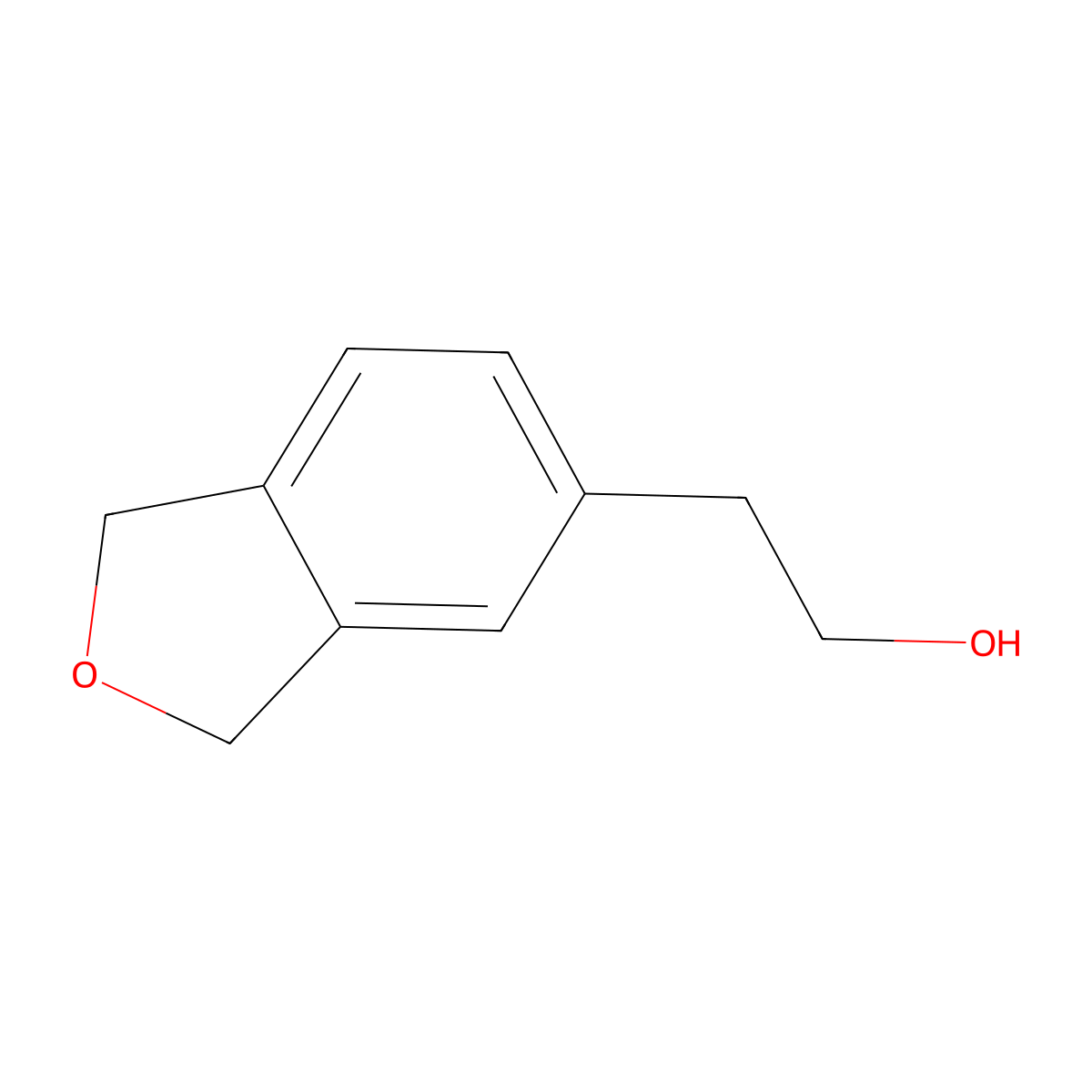 2-(1,3-Dihydro-2-benzofuran-5-yl)ethan-1-ol molecular structure, CAS 587847-92-5