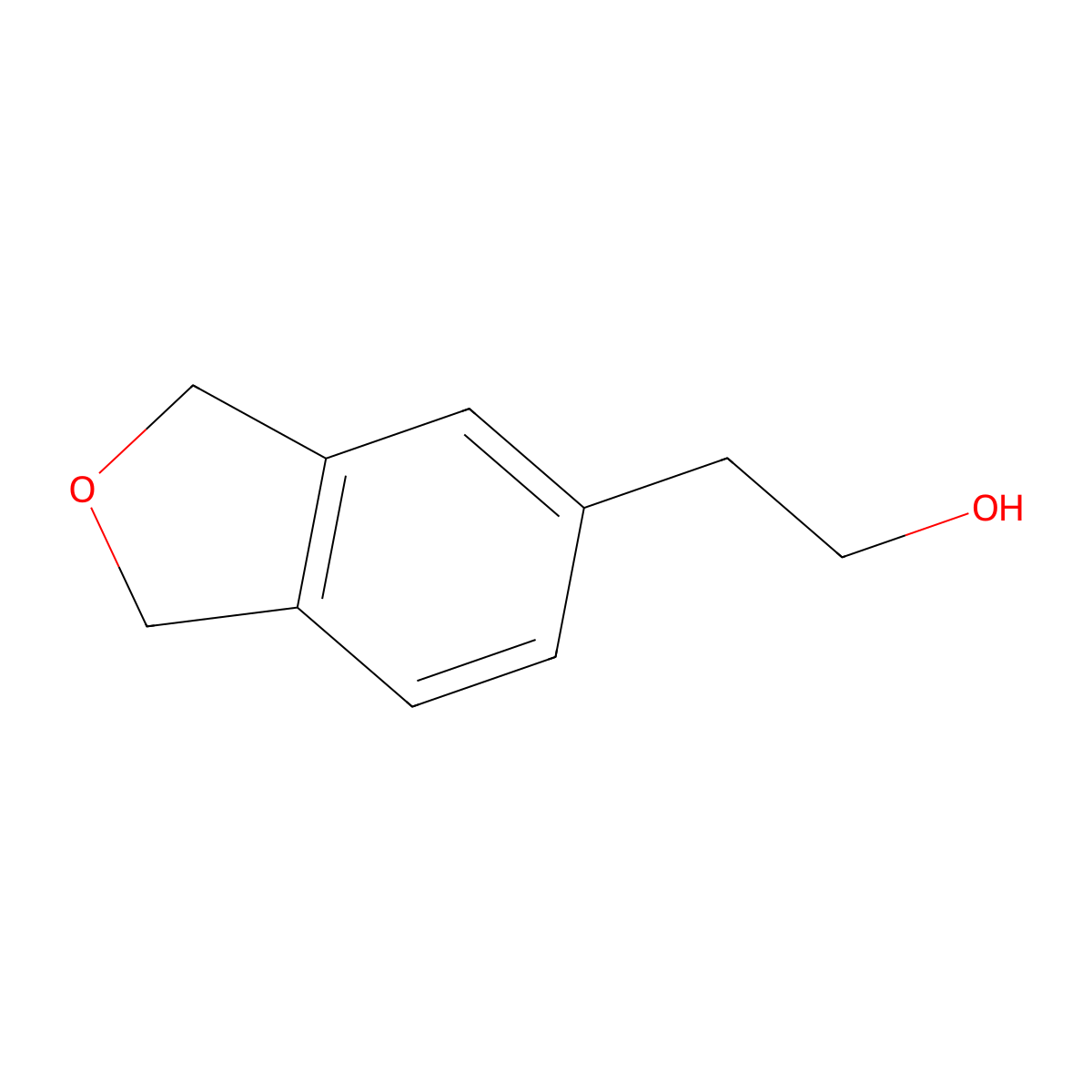 2-(1,3-Dihydro-2-benzofuran-5-yl)ethan-1-ol molecular structure, CAS 587847-92-5