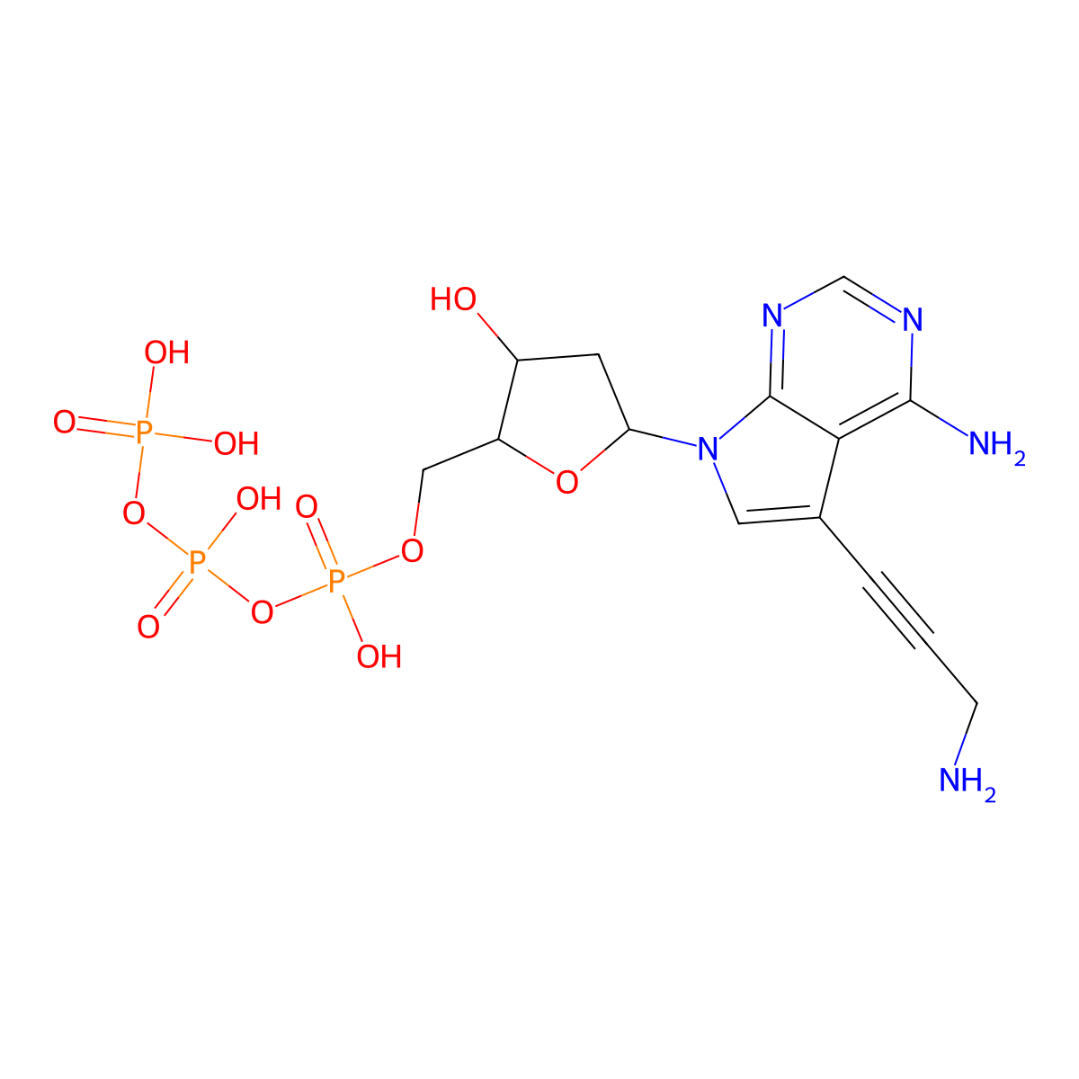 7-Deaza-7-propargylamino-dATP molecular structure, CAS 587848-72-4