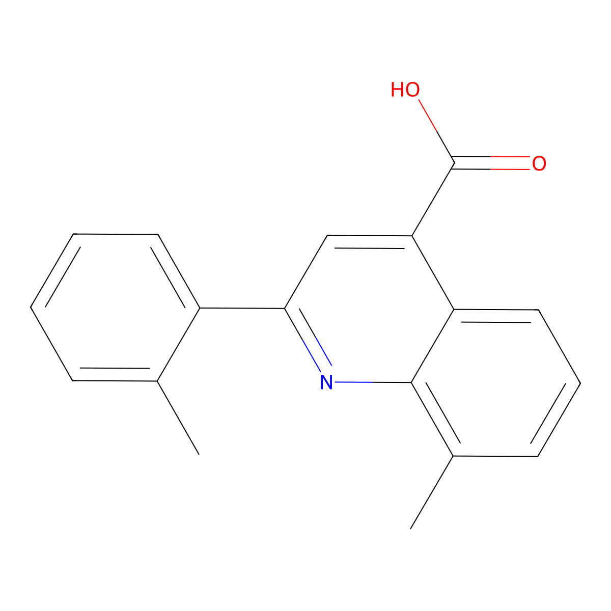 8-Methyl-2-(2-methylphenyl)quinoline-4-carboxylic acid molecular structure, CAS 587850-80-4