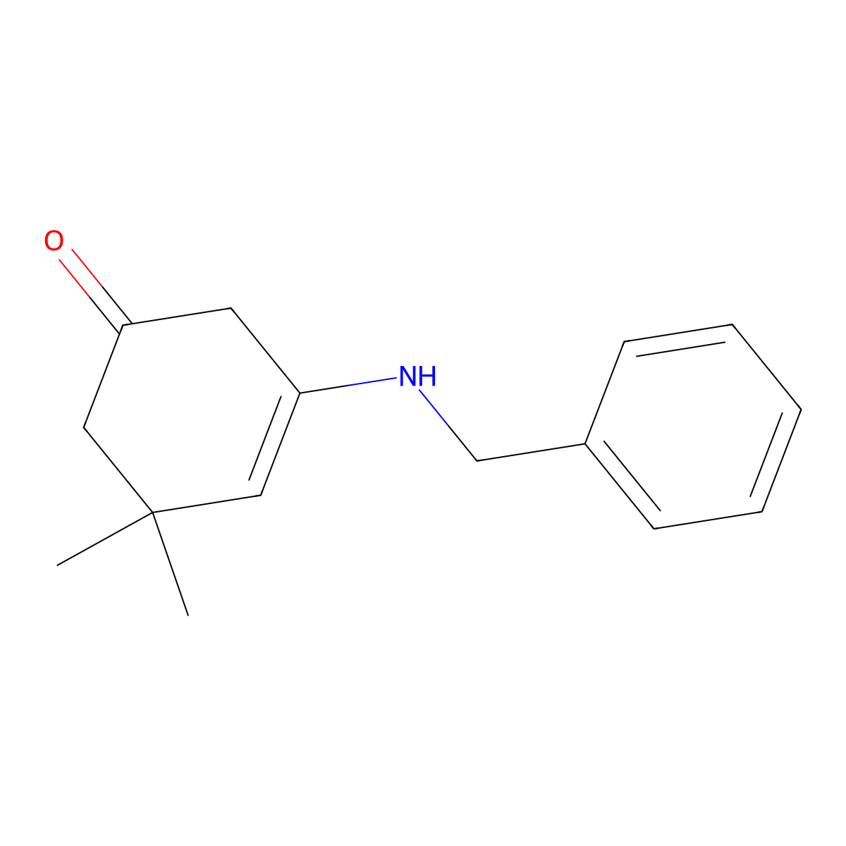 3-(Benzylamino)-5,5-dimethylcyclohex-3-en-1-one molecular structure, CAS 587852-26-4