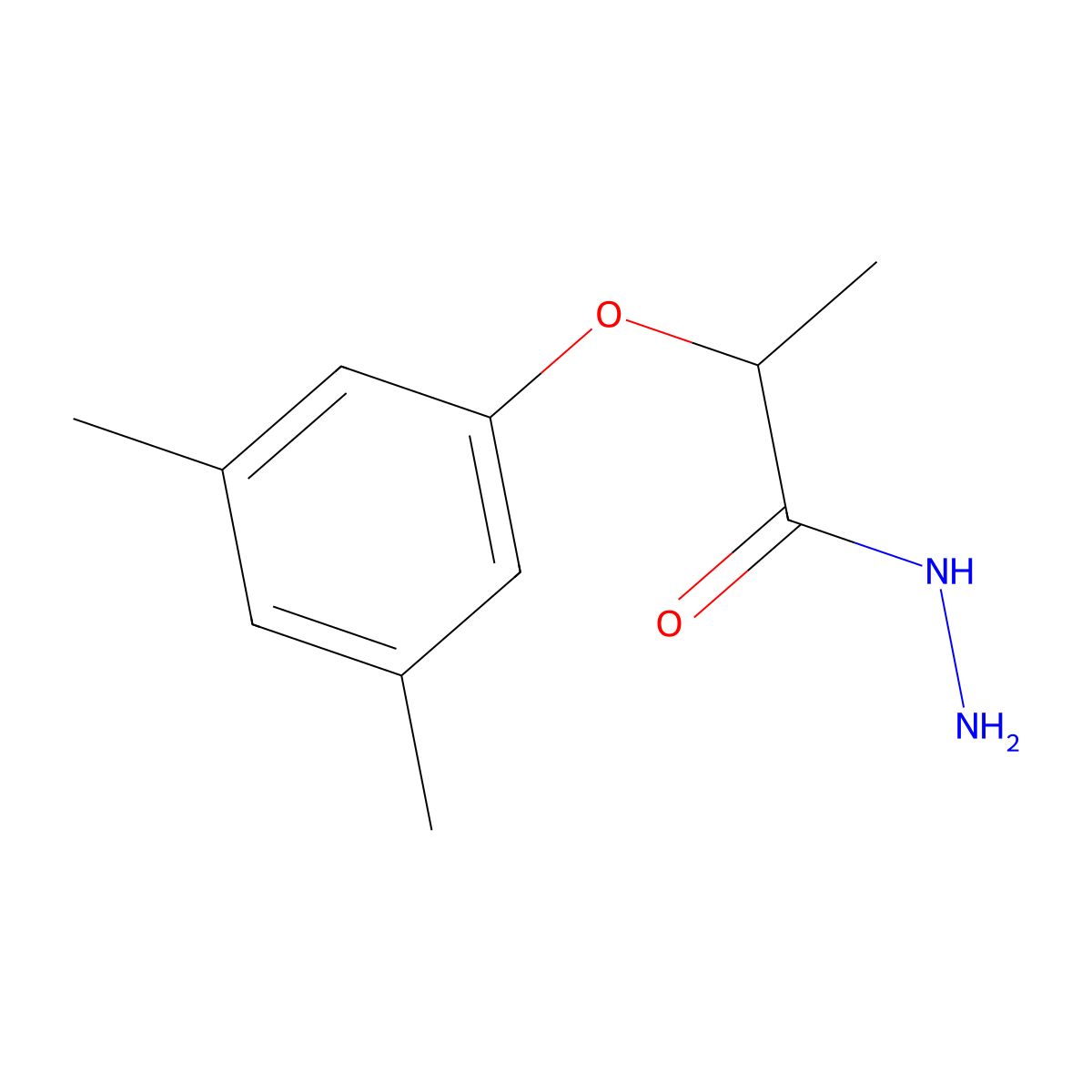 2-(3,5-Dimethylphenoxy)propanohydrazide molecular structure, CAS 587852-62-8