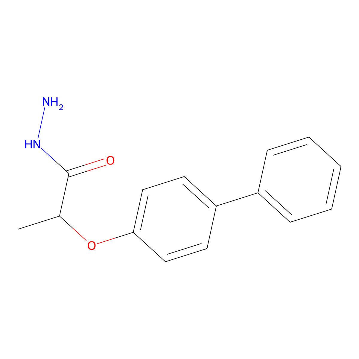 2-(1,1'-Biphenyl-4-yloxy)propanohydrazide molecular structure, CAS 587852-93-5