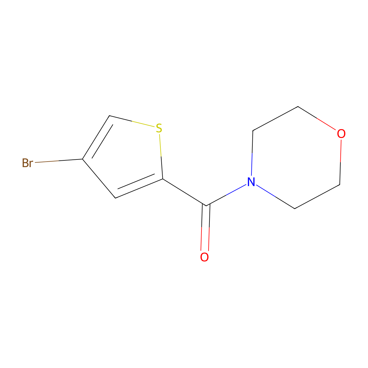 (4-Bromothiophen-2-yl)(morpholin-4-yl)methanone molecular structure, CAS 587853-53-0