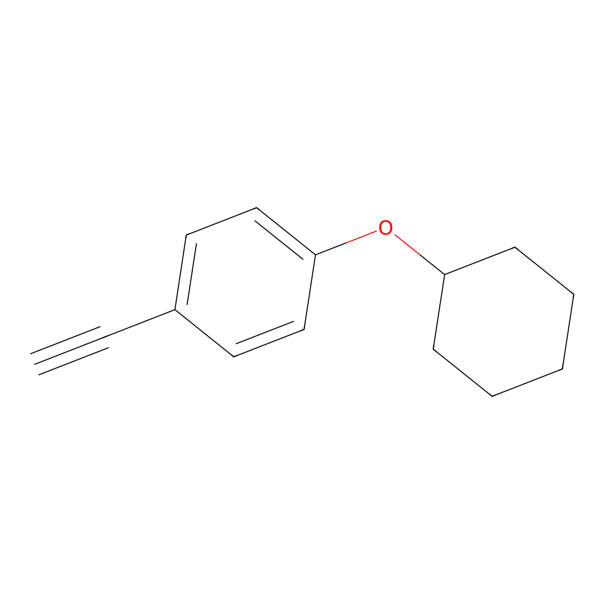 1-(Cyclohexyloxy)-4-ethynylbenzene molecular structure, CAS 587854-10-2