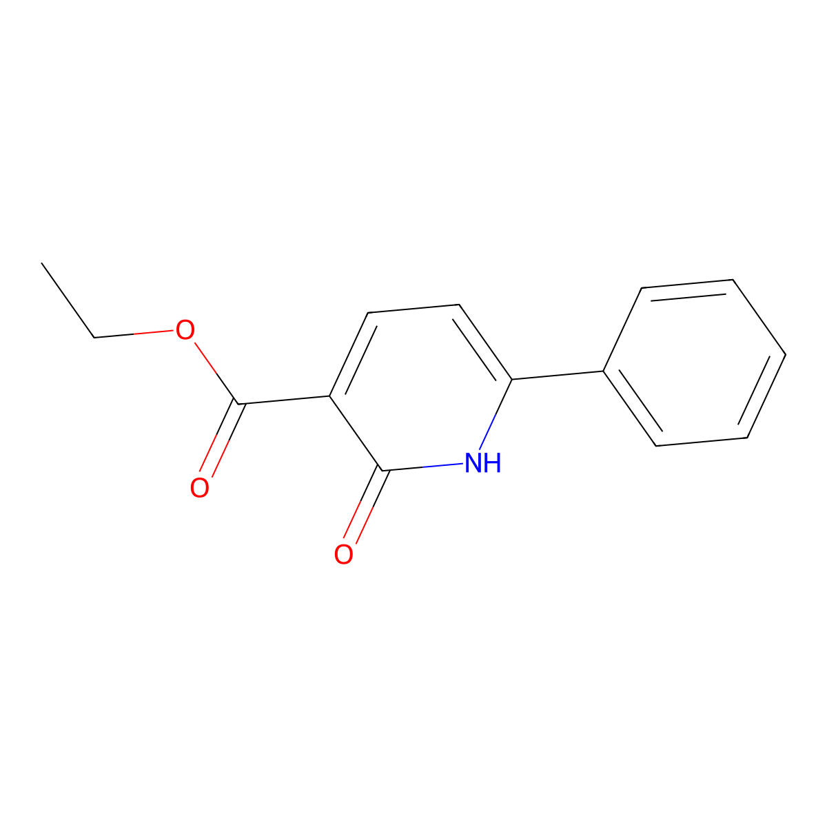 Ethyl 2-hydroxy-6-phenylnicotinate molecular structure, CAS 58787-26-1