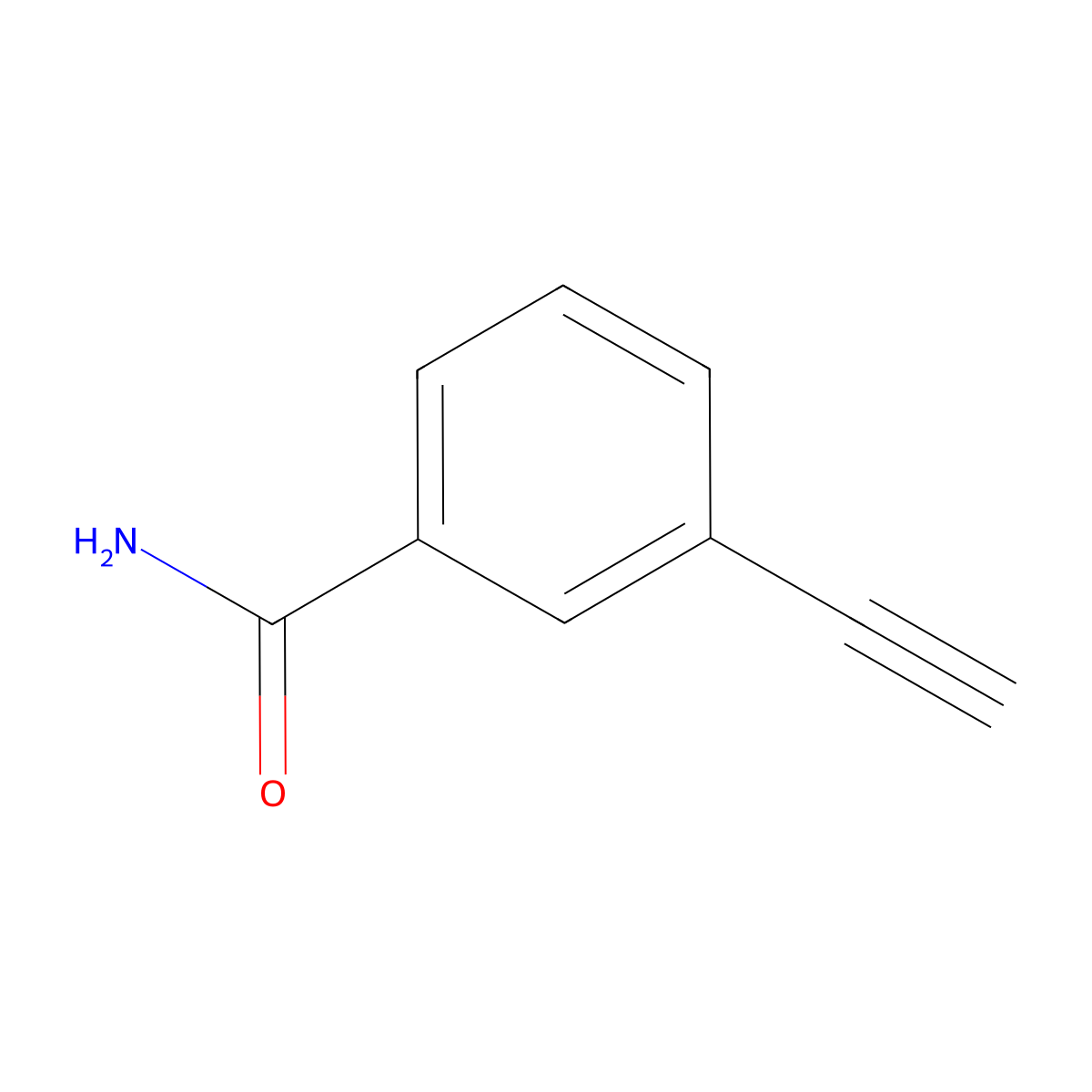 3-Ethynylbenzamide molecular structure, CAS 587878-75-9