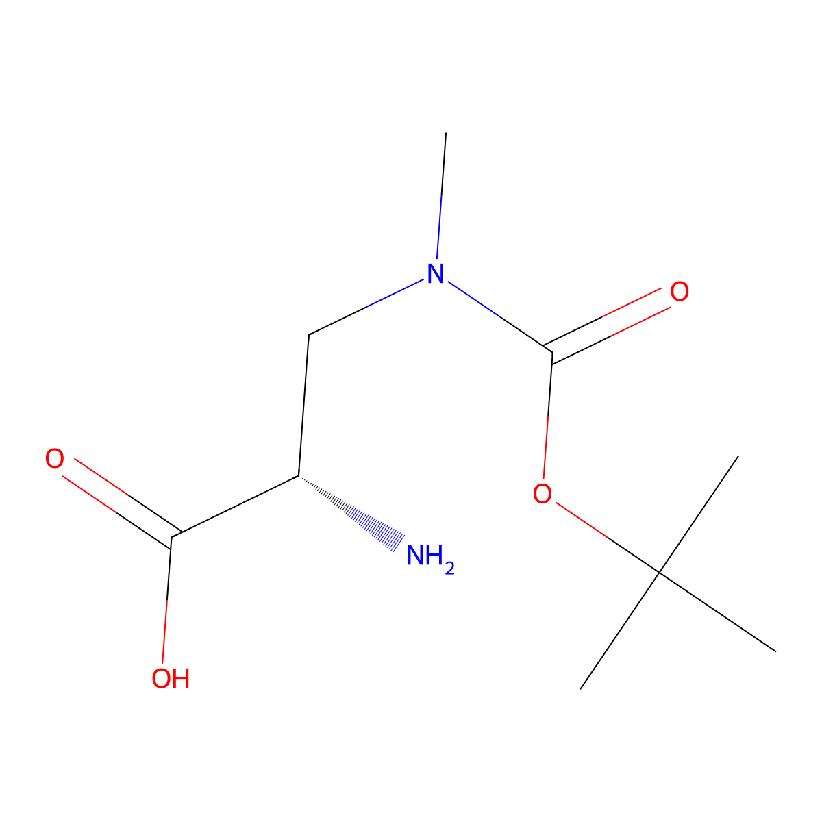 L-Alanine,3-[[(1,1-dimethylethoxy)carbonyl]methylamino] molecular structure, CAS 587880-85-1