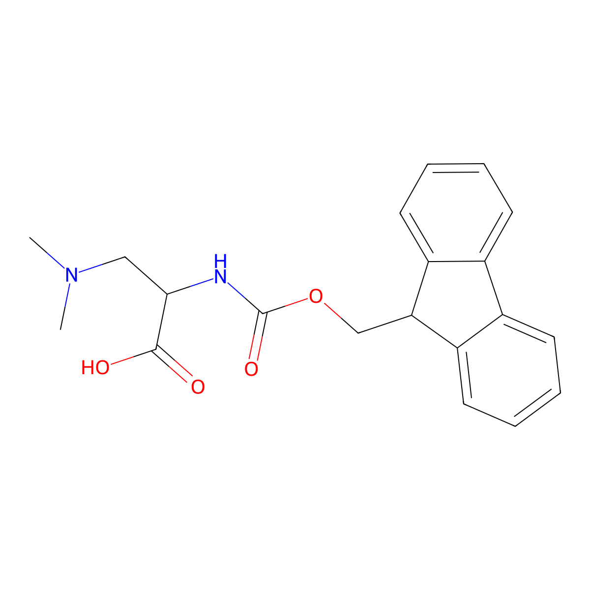 Fmoc-l-2-amino-3-(dimethylamino)-propionic acid molecular structure, CAS 587880-86-2