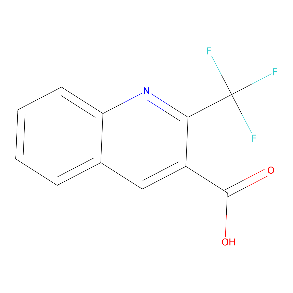 2-(trifluoromethyl)quinoline-3-carboxylic Acid molecular structure, CAS 587886-26-8