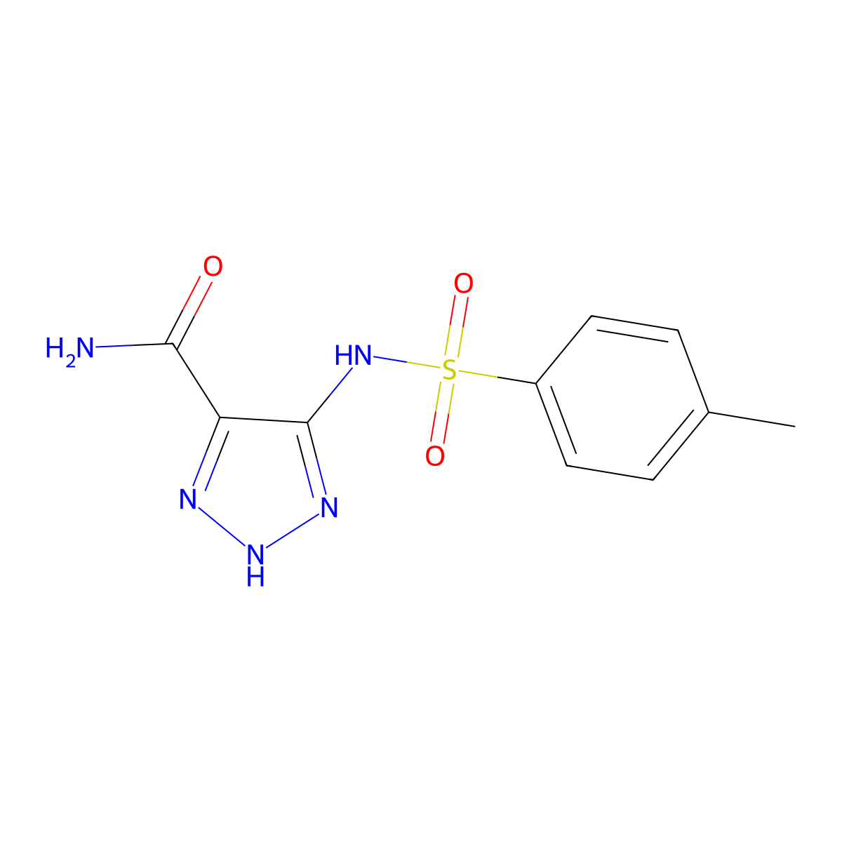 5-{[(4-methylphenyl)sulfonyl]amino}-1H-1,2,3-triazole-4-carboxamide molecular structure, CAS 58789-29-0