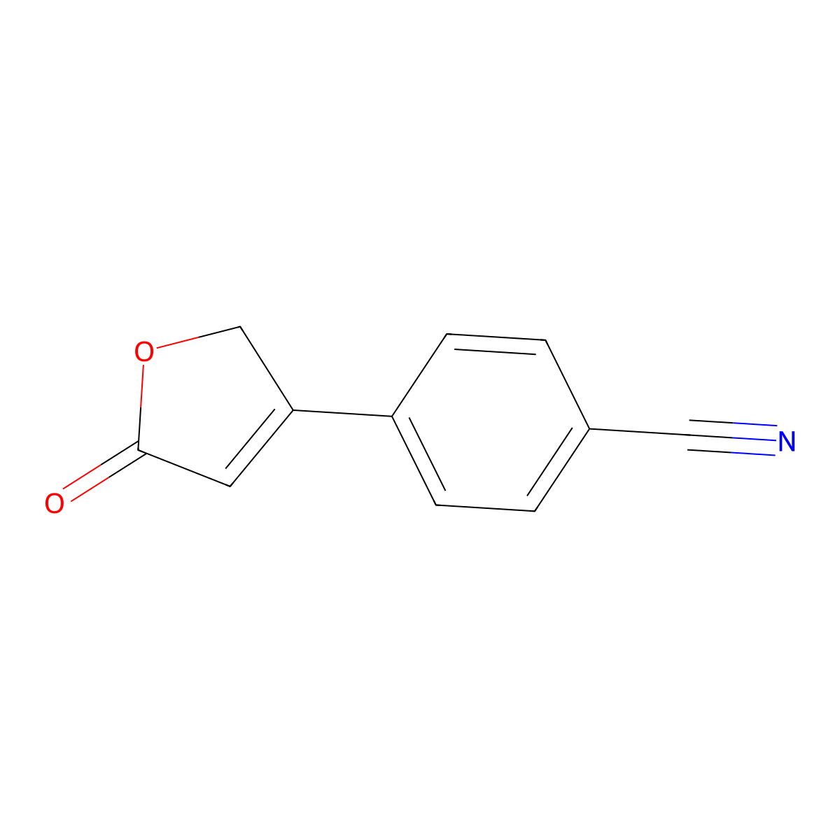 4-(5-Oxo-2,5-dihydrofuran-3-yl)benzonitrile molecular structure, CAS 58789-95-0