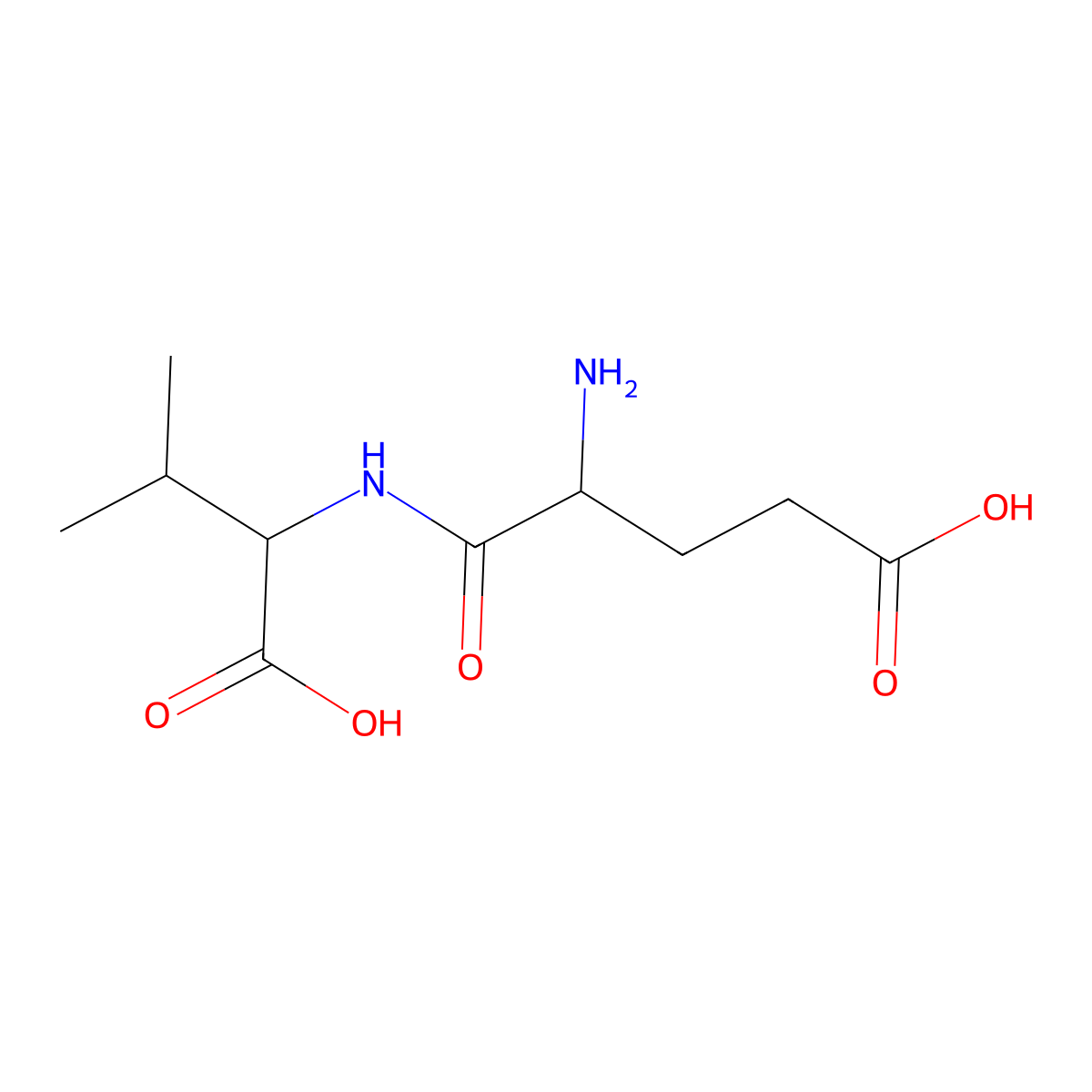 L-glutamyl-L-valine molecular structure, CAS 5879-06-1